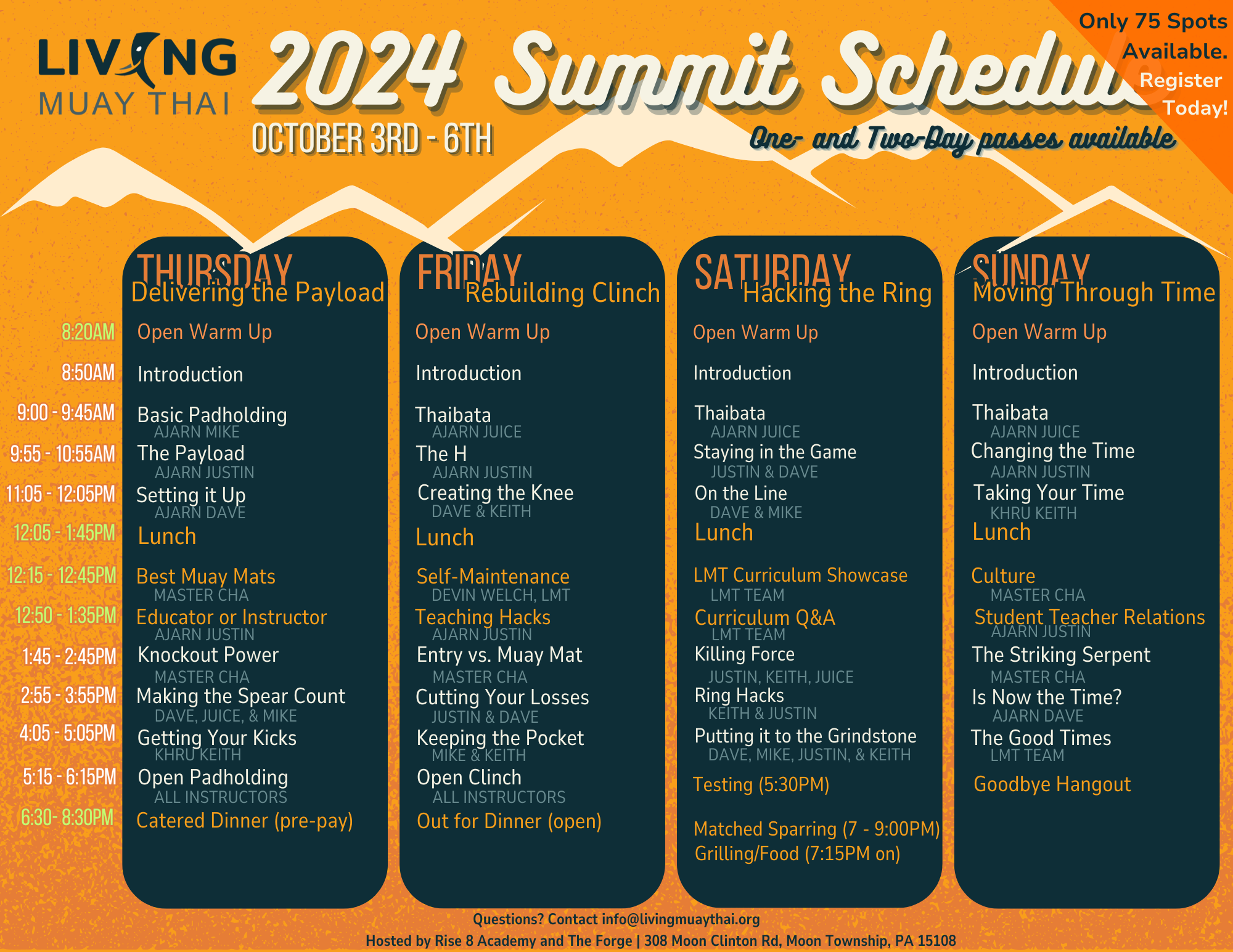 2024 Summit Schedule